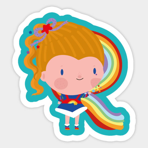 R is for rainbowbrite Sticker by Mjdaluz